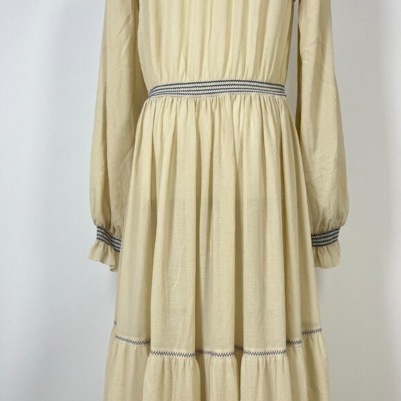NWOT SEE BY CHLOÉ Embroidered Georgette Maxi Dress Long Sleeves Ruffles Sz 42 - Picture 10 of 15